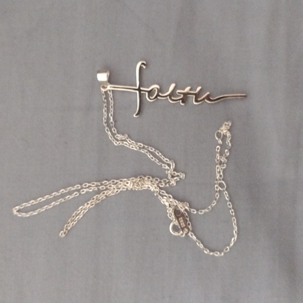 Sterling Silver Faith Cross Necklace
